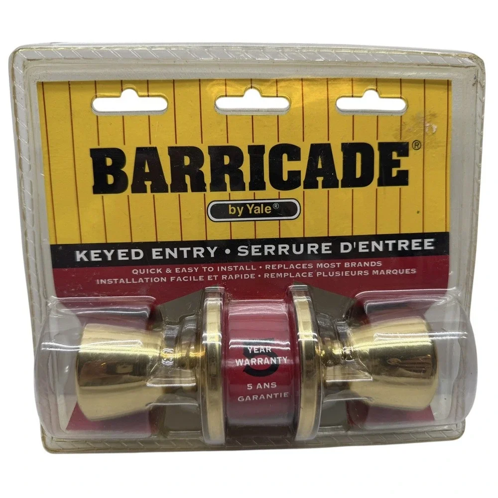 Barricade By Yale Keyed Entry Door Knob Set Replaces Most Brands Easy To Install